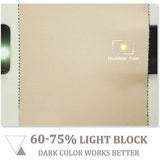 net curtain for kitchen, opaque blackout curtains with eyelets, short, 114 x 132 cm (H x W), Biscotti beige, pack of 2