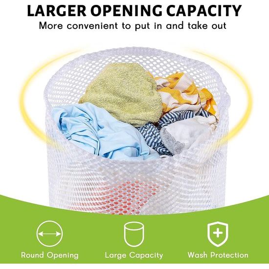 4 stuks waszakken, waszak, wasnet voor wasmachine met koordstopper, grote waszak, waszak voor wasmachine, wasgoed, ondergoed, babywas, sokken