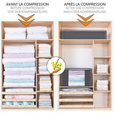 Grote vacuüm opbergtas met pomp, 4 vacuümzakken, 4 stuks opbergtas met handvat en ritssluiting, voor kleding, dekbedden, beddengoed