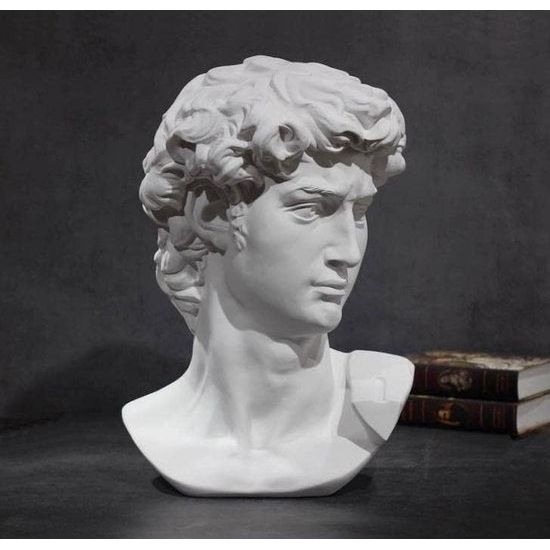 David Head, gedeeltelijke replica van het volledige standbeeld van Michelangelo's David