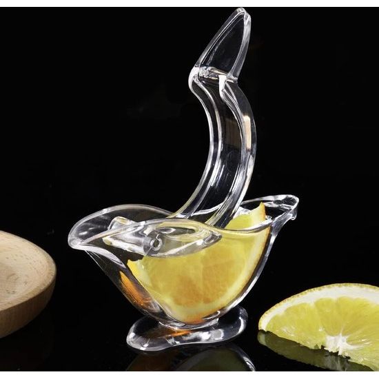 4 stuks handmatige citroenpers, transparante citroenpers, handmatige citroenpers van acryl, draagbare transparante fruitpers, handpers voor sinaasappel, citroen, granaatappel, keuken en bar