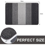 Indoor Dirt Trapper Mat, Antislip Deurmat, Machinewasbaar, Robuuste Deurmat, Absorberende Deurmat voor Honden, Ingang, Voordeur (43 x 76 cm, Grijs)