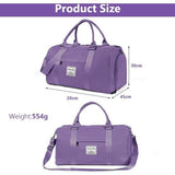 Sporttas, reistas, sporttas met schoenenvak en natvak, waterdichte weekendtas, reistas, bagagetas voor sport en reizen voor mannen en vrouwen, #3 paars,