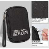 Kabeltas, organisator voor elektronische accessoires, draagbare kabelorganizer, reiskabeltas organisatortas voor elektronisch, USB-sticks, powerbank, SD-kaart, oplaadkabel, zwart