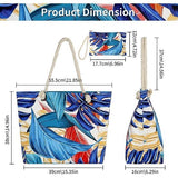 Grote strandtassen voor dames, met binnacles, optionele schoudertas, boodschappentas met ritssluiting, XXL shopper, strandtassen voor irriterende spullen, picknicks, badkamers