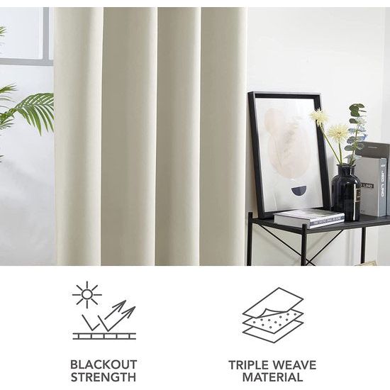 verdampingsgordijn met ogen, 140 x 175 cm of 140 x 245 cm, set van 2