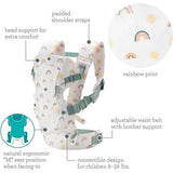 4-in-1 Flip Advanced Babydrager - Ergonomische en omkeerbare babydrager - Drager voor voor- en rugtransport - Verstelbare riemen - Voor baby's van 3,6 tot 14,5 kg - Regenboog patroon