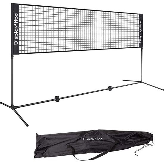 Tennisnet, verstelbaar, verstelbaar, draagbaar badmintonnet voor tennis, pick-out, kindervolleybal, verkrijgbaar op een nylon sportnet met staven