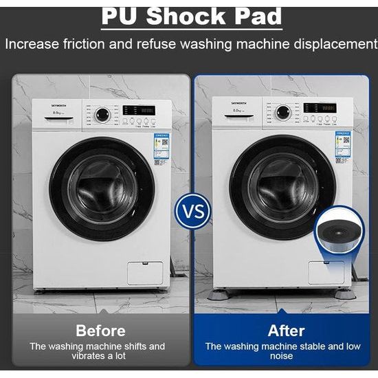 8 stuks wasmachine voeten antislip voetkussens trillingsdemper wasmachine schokdempers universeel anti-vibratie wasmachine voeten trillingsdemper voor wasmachine droger