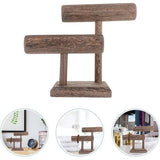 2 dieren houten sieraden display T- bar armband halsketting houder sieraden organisator armband standaard voor winkel home etalage