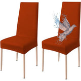 Set van 2 waterdichte stoelhoezen, stretch, universeel, zacht en comfortabel, oranje