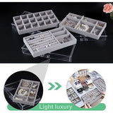 Sieradendoosje voor dames, sieradenkistje met 3 laden, acryl sieradendoos + lippenstift organizer voor ringen, horloges, oorbellen, armbanden, halskettingen