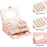 Sieradenkistje met opbergvak, afsluitbare ordners voor ringen, armbanden, oorbellen,