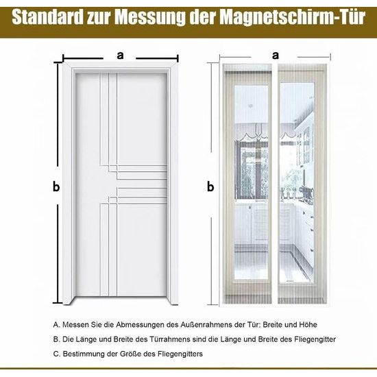 Vliegengaas, balkondeur, zonder boren, 70 x 200 cm, wit, vliegengaas, deur, magnetisch, insectenbescherming, deur, vliegengaas, deur, magneetgordijn voor balkondeur, schuifdeur, terrasdeur