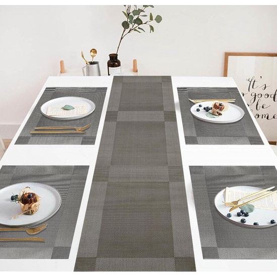 Placemats, Veeg schoon Place Mats, Set van 6 Wasbare