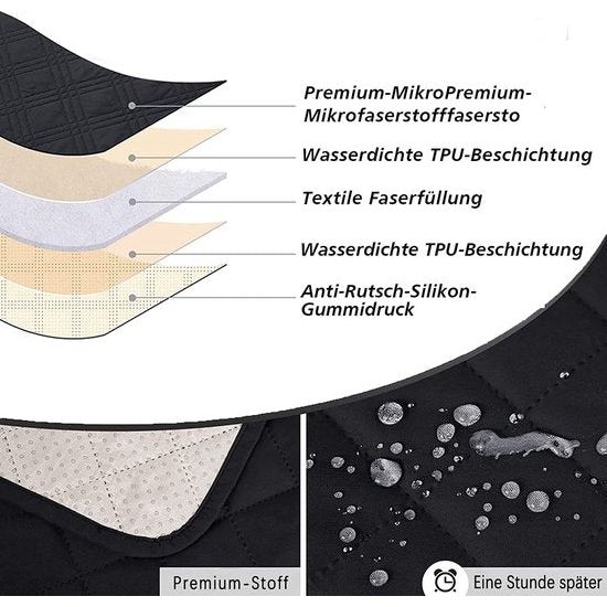 100% waterdichte stoelbeschermer voor televisiefauteuil, anti-slip stoelbeschermer met zakken, armleuning, 1-zits stoelkussen, geschikt voor thuis met kinderen en huisdieren, hond, kaki, L