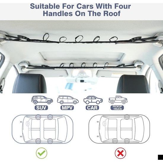2 stuks hengelhouders, auto hengelstandaard hengelhouder voor 5 hengels, hengelopslag hengels verstelbaar 76 tot 137 cm voor SUV, vrachtwagen, bestelwagen, zwart