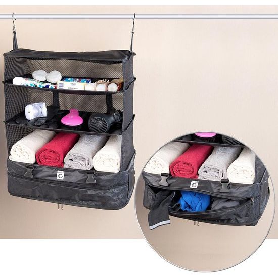 Inpaktassen Koffer: XXL Kofferorganizer, Hangende Verpakkingskubus, 45 x 64 x 30 cm (Reisorganizer, Kofferorganizer Tas, Hanger)