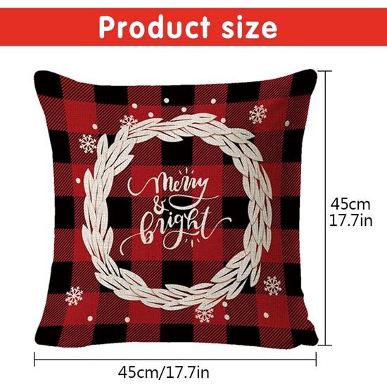 kussenslopen voor Kerstmis zijn gemaakt van uitstekende ademende linnenstof