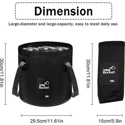 thumbnail: INHEMI Opvouwbare Emmer 20 Liter - Waterdicht - Voor Camping, Vissen & Tuinieren