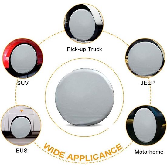 Bandafdekkingen voor campers, 4 stuks, waterdichte RV wielbeschermhoezen, universele wielafdekking voor caravan, aanhanger, camper, auto, vrachtwagen (27-29 inch)