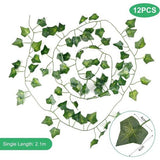12 stuks kunstklimop, hangende slinger, kunstklimopslinger, 20 meter, voor bruiloft, feest, keuken, tuin, wanddecoratie