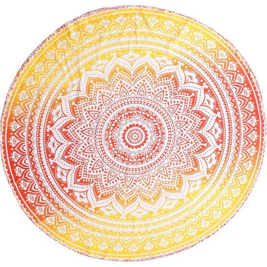 Ronde Roundie Yoga Deken Indiase Mandala Ronde Strandlaken Tapestry Hippie Boho Katoen Tafelkleed Picknick Tuin Gooi Rond 70"