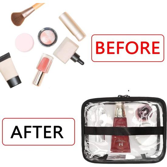 Reis toilettas 2 stuks make-up tas voor vrouwen make-up opslag zwart