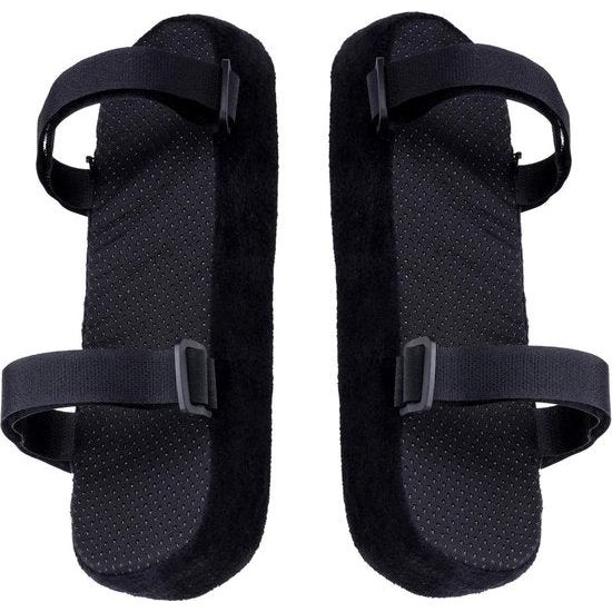 Non Slip Chair Armrest Pads Memory Foam Armrest Cushions Removable Chair Armrest Covers Elbow Support Cushion Black
