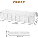 Kabelopbergdoos, 2 stuks kabelorganizerbox met deksel, 8 vakken, transparante oplaadkabelorganizer met 20 kabelbinders, kabelorganizerbox voor bureau opslag
