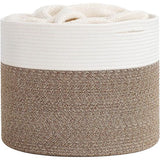 Wasmand, katoenen touw, opbergmand, gevlochten voorblad, kussen, speelgoed in de kinderkamer, D40 x H35 cm