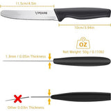 Steakmessen, set van 6 roestvrij staal, getand, ultra scherp tafelmessen met anti-slip TPR-handgreep, vaatwasmachinebestendig