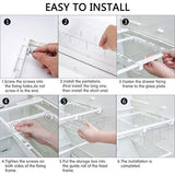 Koelkastorganizer, doorzichtige koelkastopbergdoos, uittrekbare instelbare koelkastbox met handvat, koelkastlade-organizer voor koelkast, kasten, voorraadkast