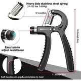 Handtrainer, vingertrainer, set van 5, onderarm-handtrainer, vingeroefening, verstelbare grijper voor het herstel van blessures en spieropbouw