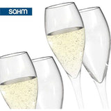 Champagneglazen (6 stuks) - champagneglazen van 220 ml - ook ideaal als champagneglazen en champagneglazen, set van 6