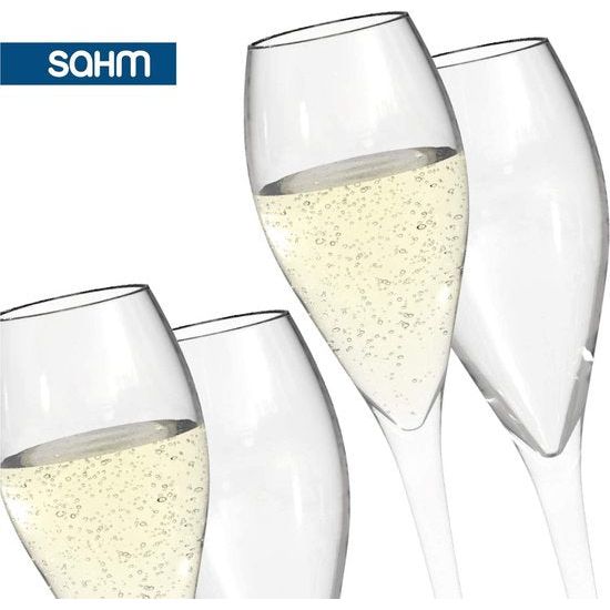 Champagneglazen (6 stuks) - champagneglazen van 220 ml - ook ideaal als champagneglazen en champagneglazen, set van 6
