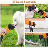 Hondenwaterfles 800 ml, opvouwbare waterfles voor honden en katten, lichtgewicht waterdispenser voor huisdieren voor buiten wandelen, wandelen, reizen, oranje