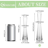 Bloemenvaas, modern, glazen vazen, smal: 3-delig, 24,5 cm hoog, blomus vaas, glas, set, handgemaakte smalle vazen, tafeldecoratie, woonkamer, eettafel, tulpenvaas, decoratieve vaas voor