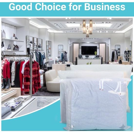 Reistas, 50 stuks ritszakken, 40 x 35 cm, plastic zakken, afsluitbaar voor kleding, ritszak, reistas voor documenten, sieraden, speelgoed (vorst)