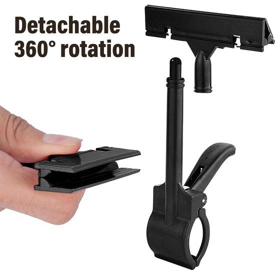 10 stuks prijskaartjesstandaard, draaibare schildhouder, prijskaarthouder, handelsmerkenclip, displayclip, prijskaartclip, merchandise plaatclip, houder voor prijskaarten