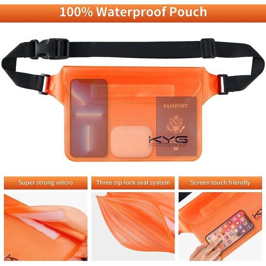 Dry Bag, oranje, reisadapter