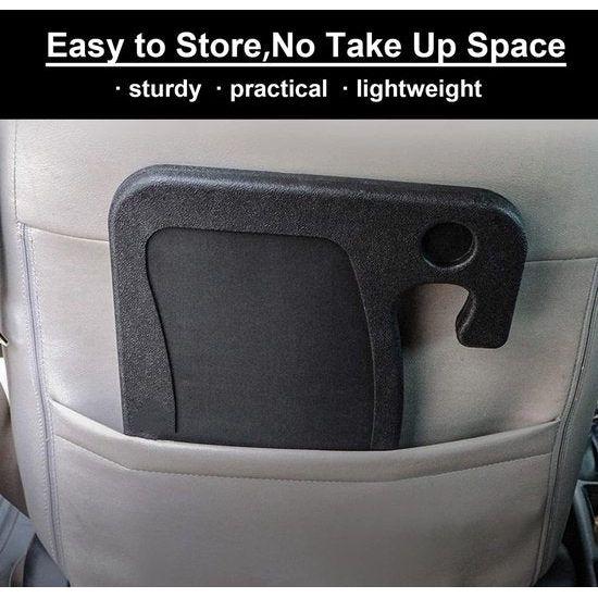 Autostuurbureau, zwarte draagbare stuurwieltafel, multifunctioneel stuurwielbureau, voedselstuurbureau, stuurwielcomputertafel voor de meeste voertuigen stuurwielen, 42 x 28 cm