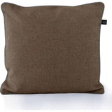 Kussen voor buiten, kussenhoes 45x45 cm [bruin + grijze bies] set van 2 kussenhoezen [zonder vulkussens] - waterafstotende kussenhoezen met ritssluiting, lounge kussenhoezen