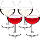 Onbreekbaar Tritan-kunststof wijnglas, rode wijn drinkglas, witte wijnglazen glazen glazen voor camping party, BPA-vrij plastic kopje, set van 4, 260 ml