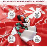 Stretch Cover for Relaxing Chair, Christmas Stretch Armchair Cover, Relaxing Chair, Armchair Protector for Relaxing Chair, 4-Piece Set with Side Pocket, Non-Slip Xmas Recliner Cover, Xmas Yeti