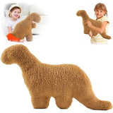 Dinosaurus Nugget Kussen, Kip Nugget Kussen Knuffel, Dino Chicken Nugget Knuffel, Dinosaurus Knuffel Pop, Kussen Verjaardagscadeaus voor Kinderkamer Decoratie (Brontosaurus)