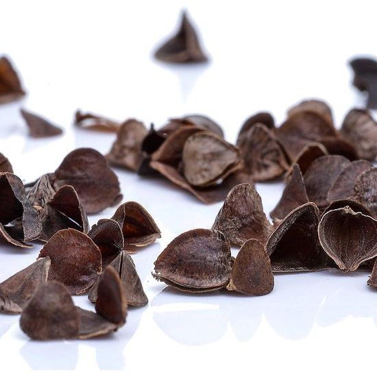 Halve maan yogakussen, 42 cm lang, 30 cm breed en 15 cm hoog, met vulling van boekweit-spelt, machinewasbare overtrek van 100% extra dik katoen, meditatiekussen, zitkussen