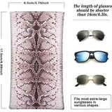 Brillenkoker, 2 stuks draagbare zonnebrillen etui met kliksluiting brillenkoker zachte bril beschermhoes leesbrillenetui voor dames met reinigingsdoekje