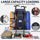 50 liter, heren en dames, trekkingrugzak, ultralicht, opvouwbare reisrugzak, wandelrugzak, grote klimmen, dagrugzak voor reizen, bergbeklimmen, kamperen, outdoor, reizen, sport