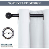 Gordijn Gordijnen Gewone geïsoleerde verduisteringsGordijn Gordijnenen, 46 x 54 inch, 2 tabletten, Wit